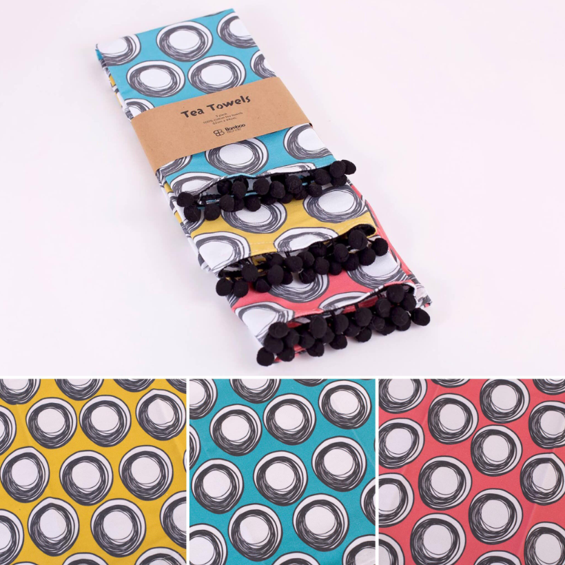Cotton Canvas Tea Towel 3 Pack