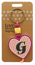 G Heart Wooden Keyring