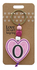 O Heart Wooden Keyring