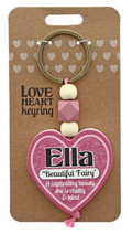 Ella Heart Wooden Keyring