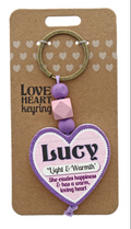Lucy Heart Wooden Keyring