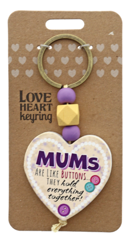 Mums Like Wooden Keyring