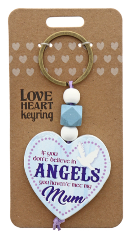 Mum Believe Wooden Keyring