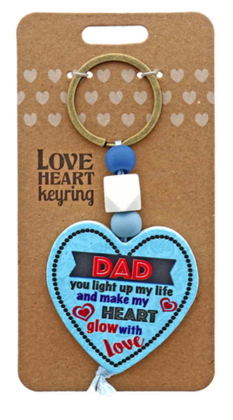 Dad Light Up Wooden Keyring