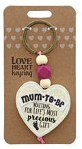 Mum to be Wooden Keyring