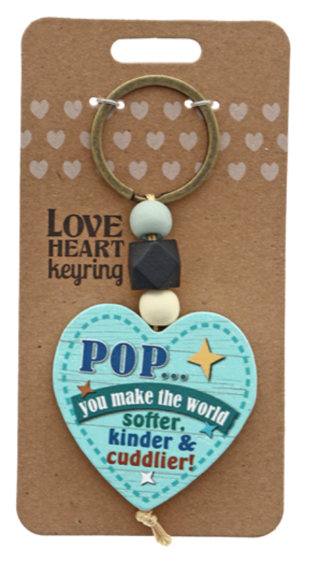 Pop World Wooden Keyring