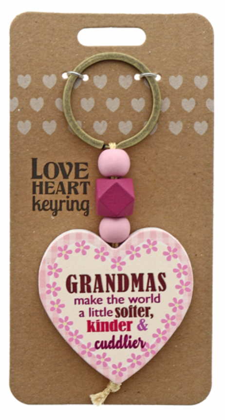 Grandma's World Wooden Keyring