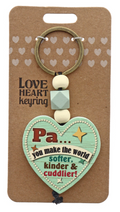 Pa World Wooden Keyring