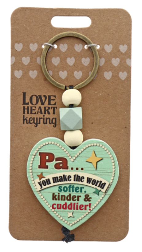 Pa World Wooden Keyring
