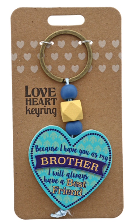 Brother Always Wooden Keyring