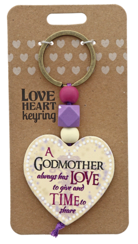 Godmother Love Wooden Keyring