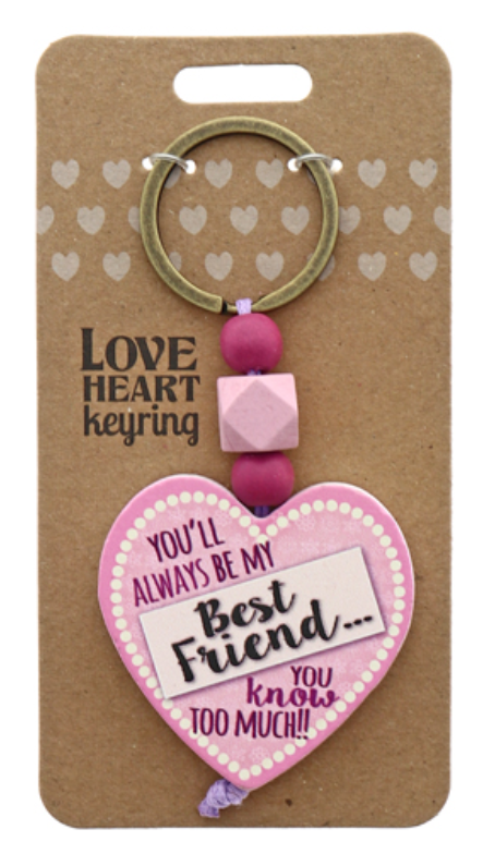Best Friend Wooden Keyring