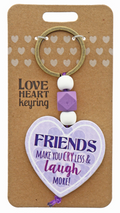 Friends Laugh Wooden Keyring