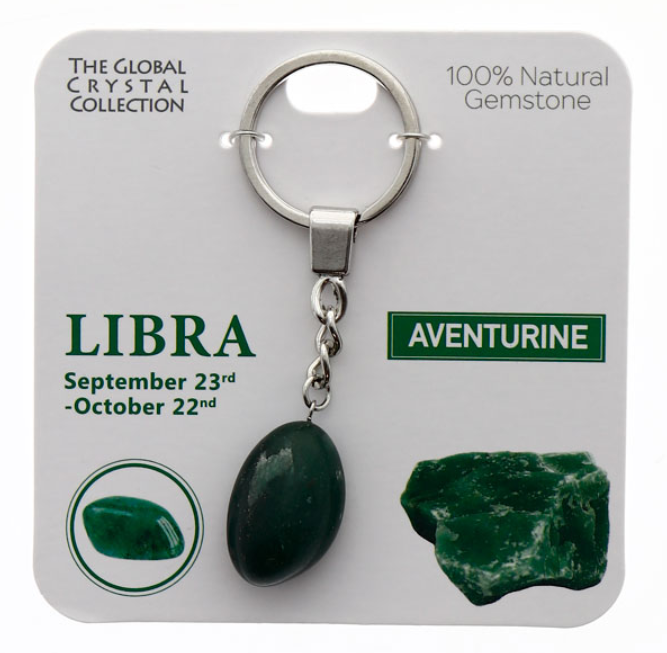 Libra Gem Keyring