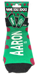 Aaron Name Sole Socks