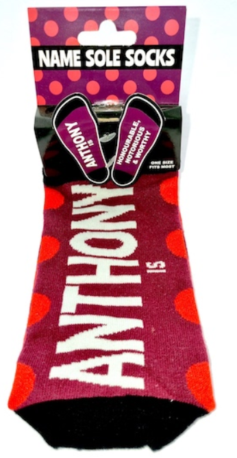 Anthony Name Sole Socks