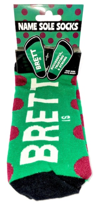 Brett Name Sole Socks