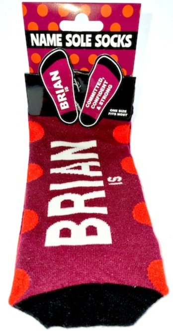 Brian Name Sole Socks