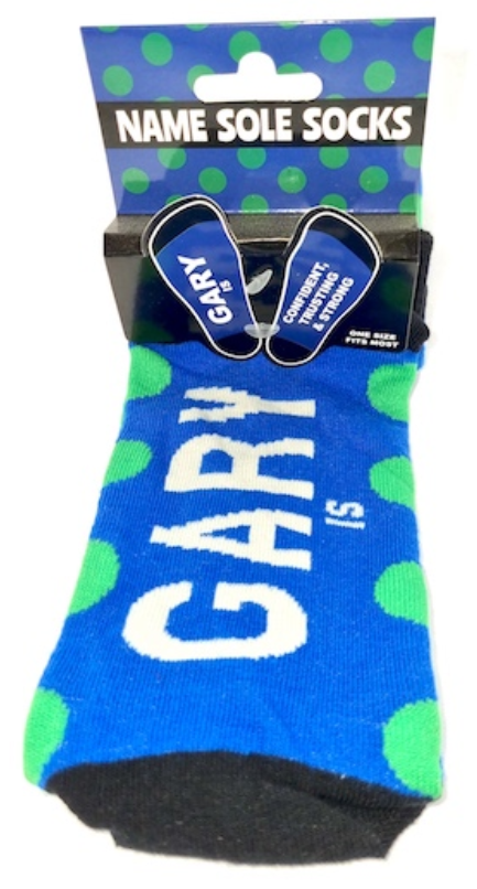 Gary Name Sole Socks