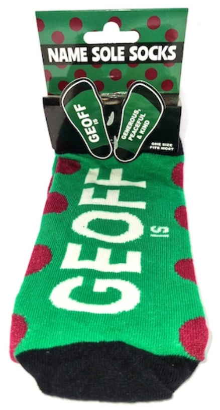 Geoff Name Sole Socks