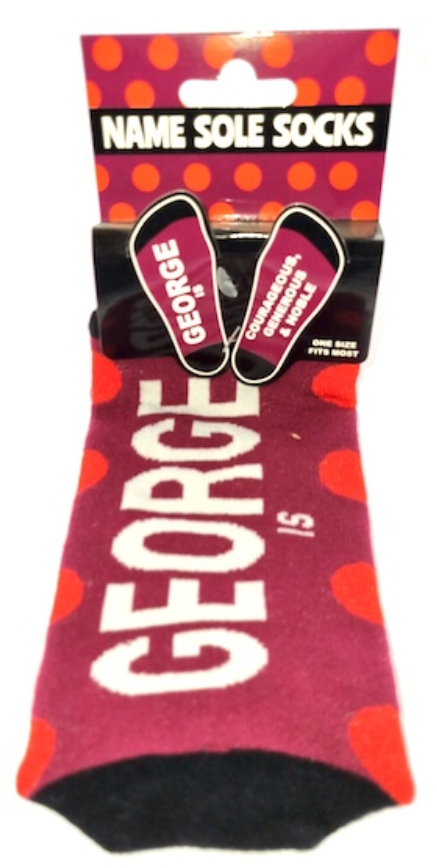 George Name Sole Socks