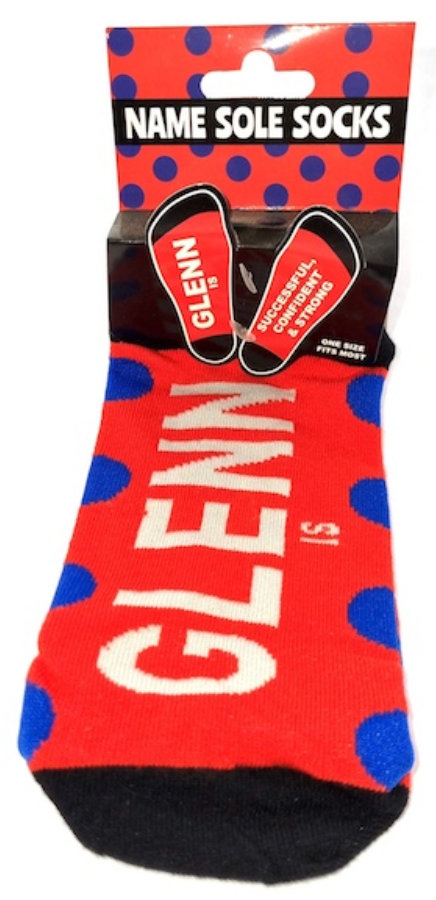 Glenn Name Sole Socks