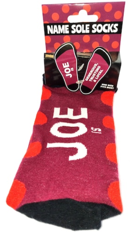 Joe Name Sole Socks