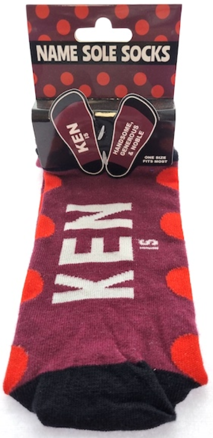 Ken Name Sole Socks