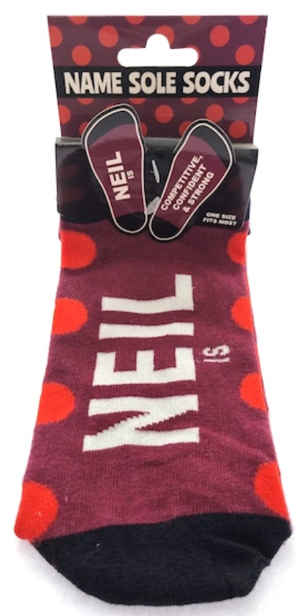 Neil Name Sole Socks