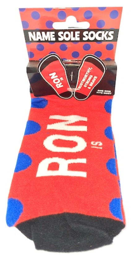 Ron Name Sole Socks