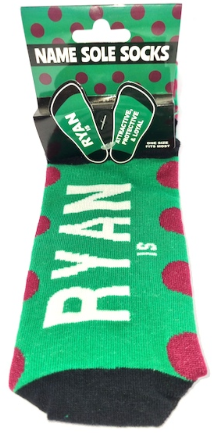 Ryan Name Sole Socks
