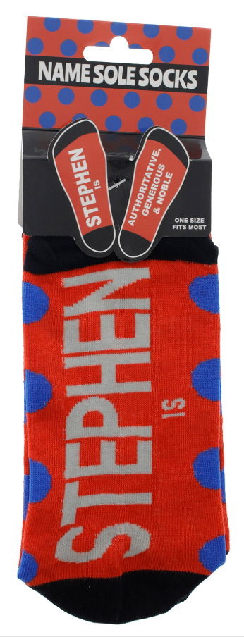 Stephen Name Sole Socks