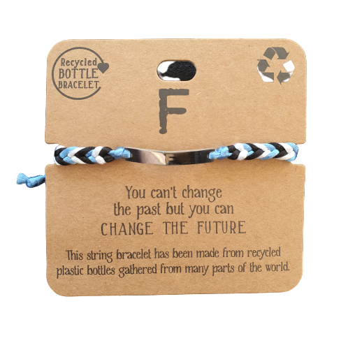 "F" Recycled Bracelet