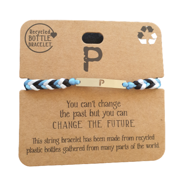 "P" Recycled Bracelet