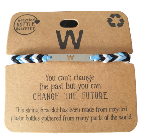 "W" Recycled Bracelet