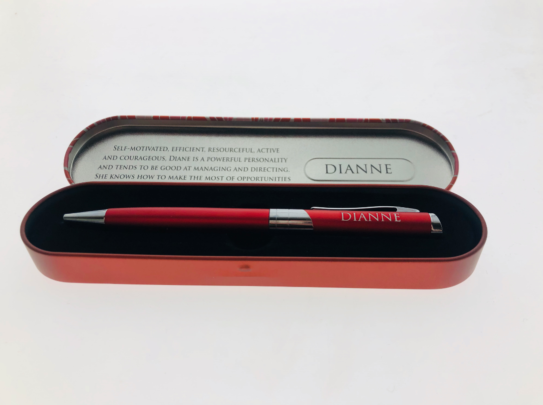 Dianne Named Pen in Metal Tin