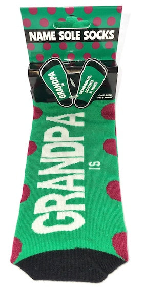 Grandpa Name Sole Socks